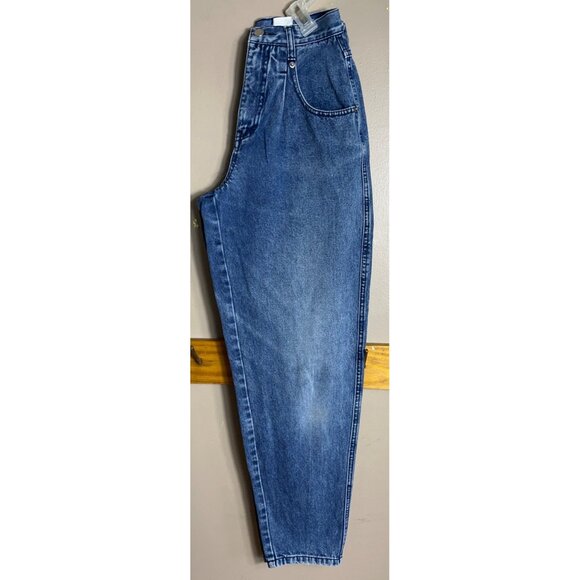 Vintage Brittania Jeans 80s High Waist Defining Tapered Cotton Womens XS - Picture 2 of 12